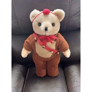 Vintage 1950's Shanghai Dolls Factory Jointed Teddy Bear Plush 100% Acrylic 16"